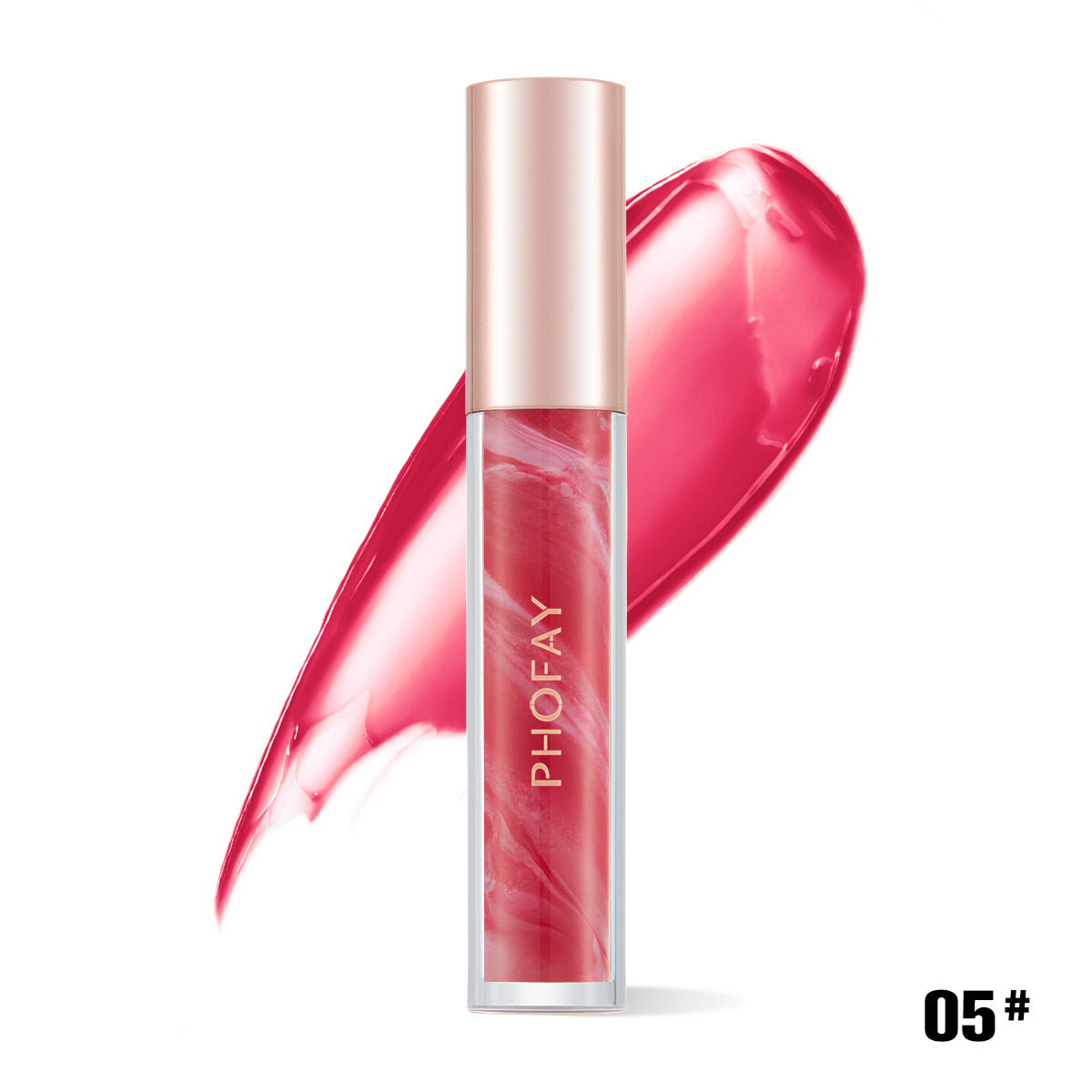 PHOFAY Rose Blooming Hydrating Lip Gloss – Moisturizing, Long-Lasting Shine - ZA-ZOLA