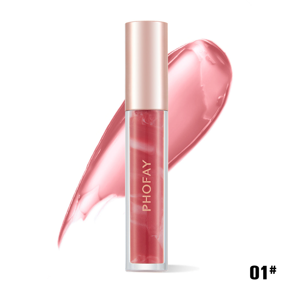 PHOFAY Rose Blooming Hydrating Lip Gloss – Moisturizing, Long-Lasting Shine - ZA-ZOLA