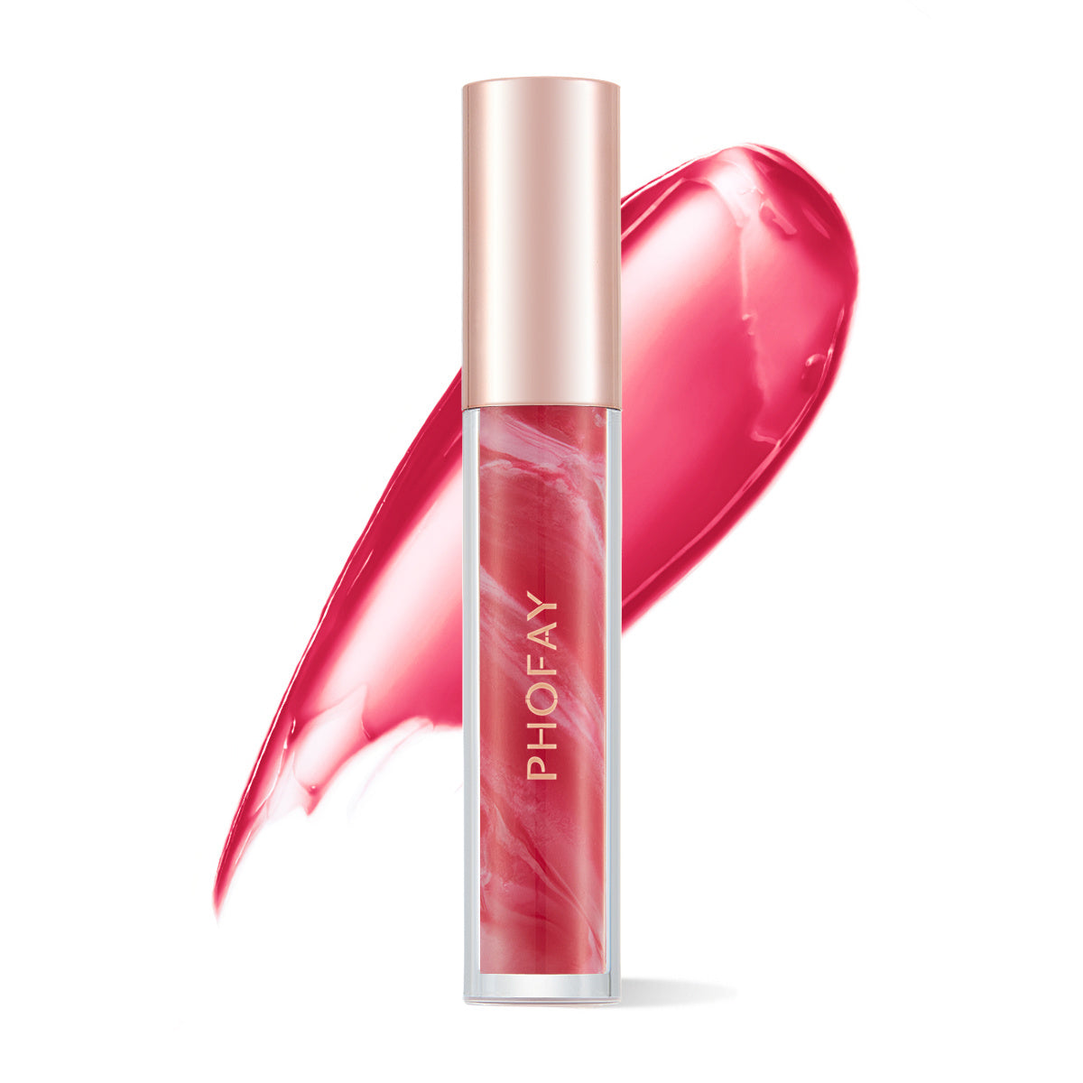 PHOFAY Rose Blooming Hydrating Lip Gloss – Moisturizing, Long-Lasting Shine - ZA-ZOLA