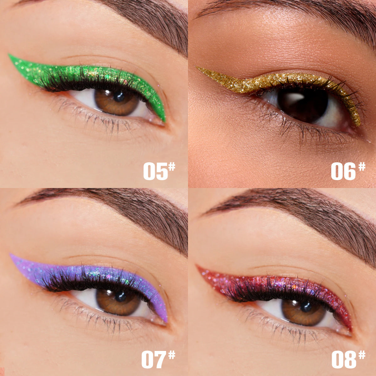 PHOFAY Liquid Glitter Eyeliner Set – Sparkling, Long-Lasting, Smudge-Proof Shine - ZA-ZOLA