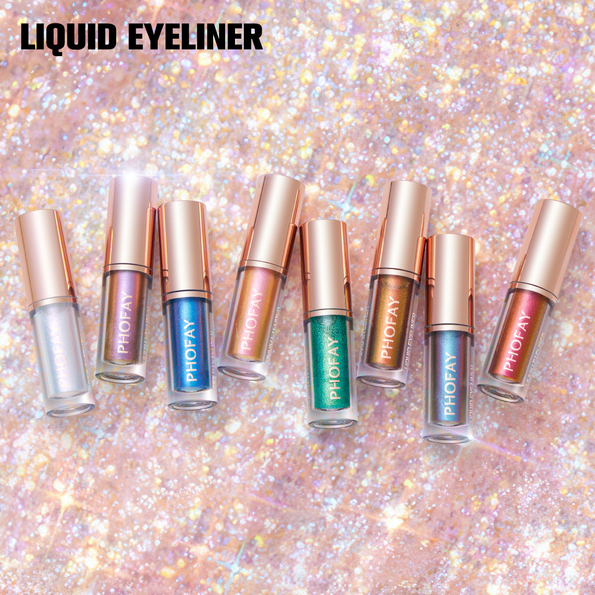 PHOFAY Liquid Glitter Eyeliner Set – Sparkling, Long-Lasting, Smudge-Proof Shine - ZA-ZOLA