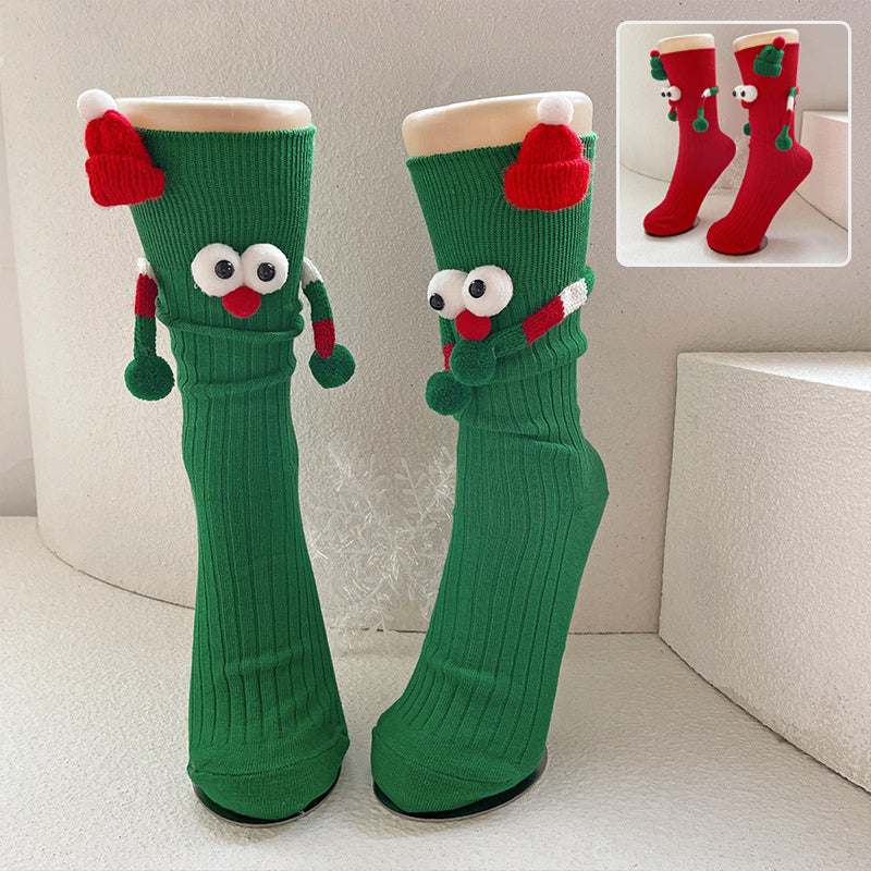 Cute Cartoon Christmas Cotton Socks – Solid Middle-Tube Socks for Adults & Children - ZA-ZOLA