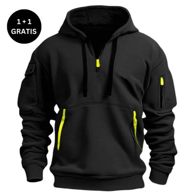 Cotton Dropped Shoulder Hooded Sweatshirt – Plus Size Loose Pullover for Men & Women