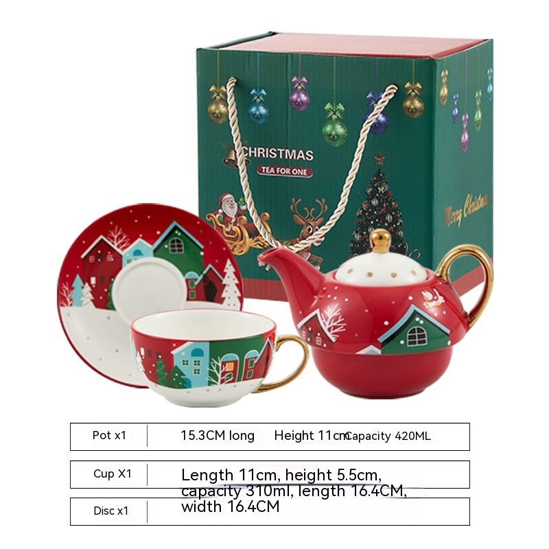 Ins Christmas Ceramic Cup & Dish – Festive Kitchen Gadgets for Holiday Dining - ZA-ZOLA