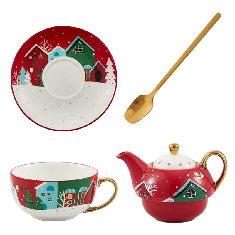 Ins Christmas Ceramic Cup & Dish – Festive Kitchen Gadgets for Holiday Dining - ZA-ZOLA