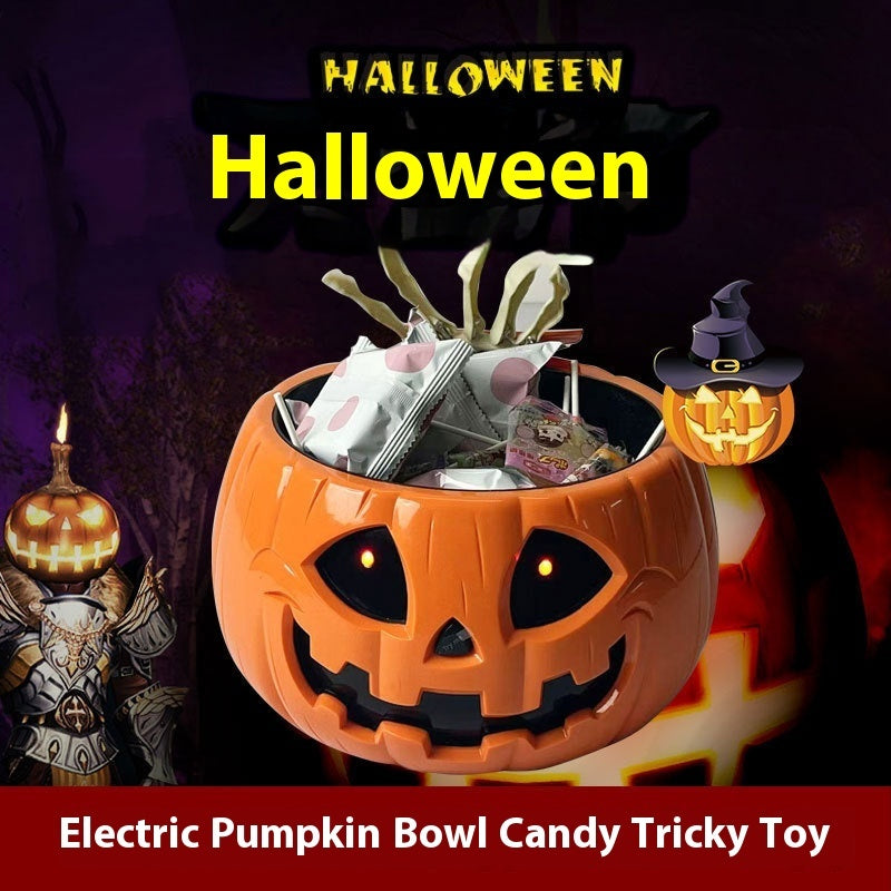 Children's Creative Electric Halloween Pumpkin Lamp Candy Bowl - ZA-ZOLA