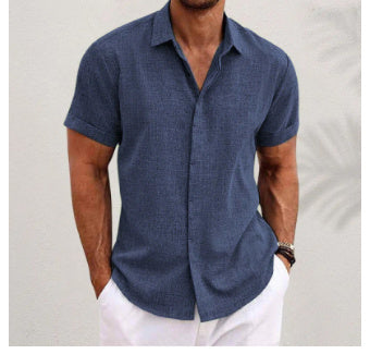 Men's Solid Color Loose Linen T-Shirt – Lightweight, Breathable & Perfect for Summer - ZA-ZOLA