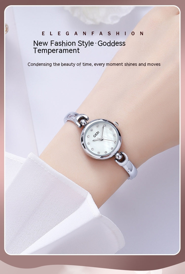 Simple Design Small Exquisite Round Dial Bangle Watch Quartz Watch - ZA-ZOLA