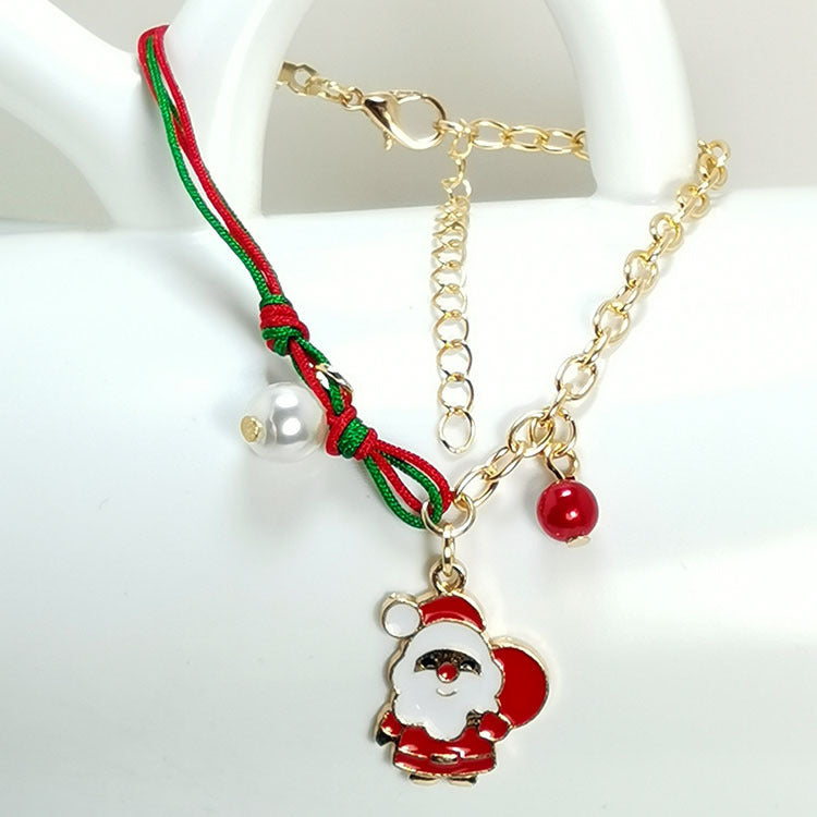 Festive Christmas Charm Bracelet – Snowman, Santa Claus, Tree, Snowflake & Elk Charms | Perfect Christmas & New Year Gift for Women! - ZA-ZOLA