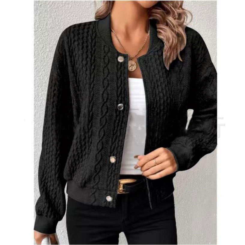 Women’s Baseball Uniform Jacket Coat – Trendy Casual Outerwear | UK Fashion