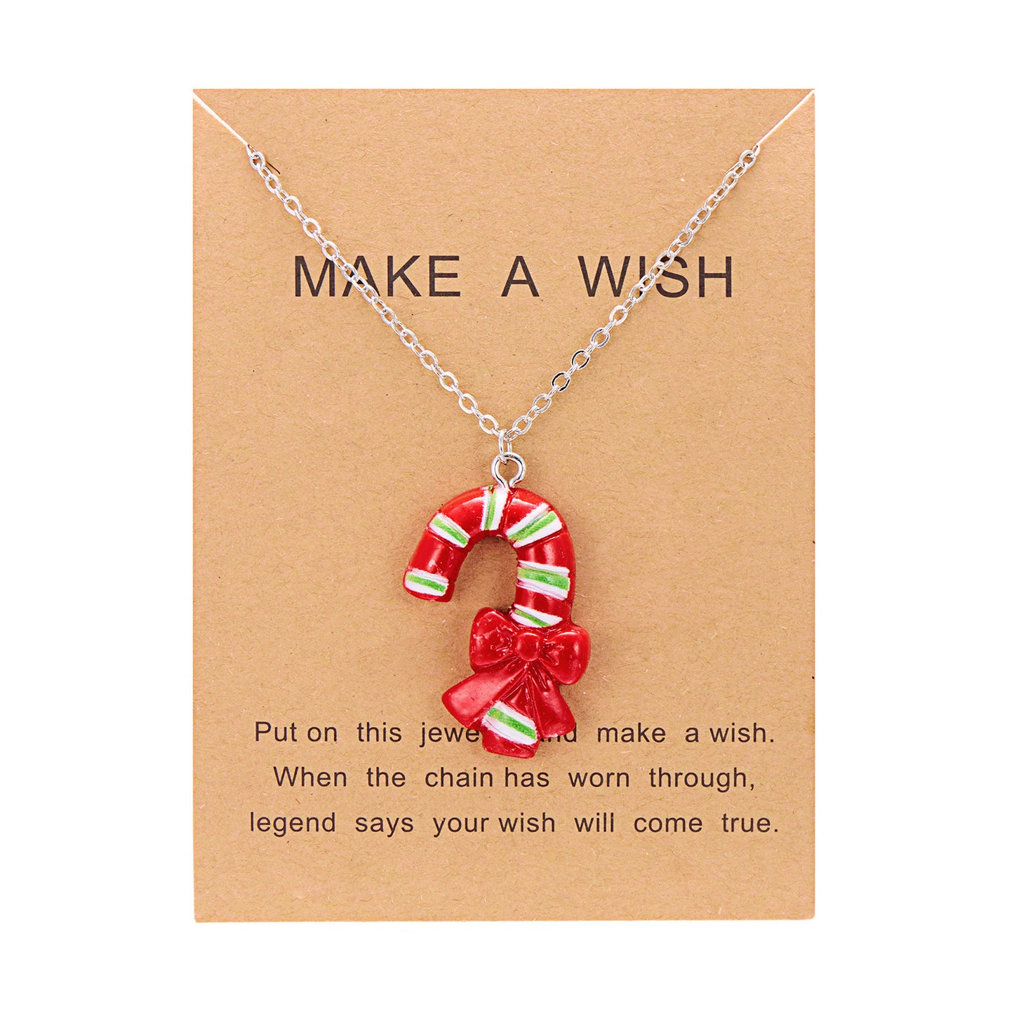 Cute Cartoon Resin Christmas Necklace – Snowman & Santa Claus Pendant Clavicle Chain for Women - ZA-ZOLA