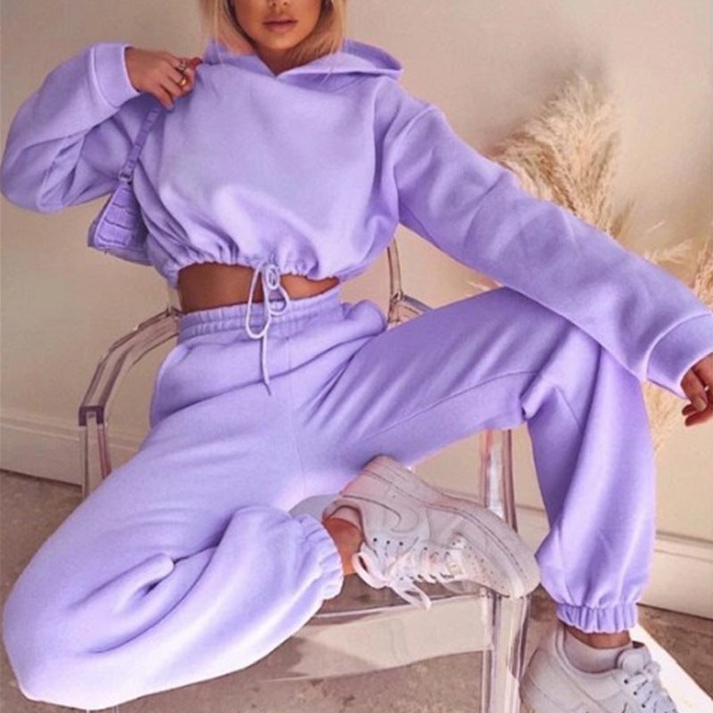 Jogging Suits for Women – 2-Piece Sweatsuit Tracksuit with Sexy Long Sleeve Hoodie