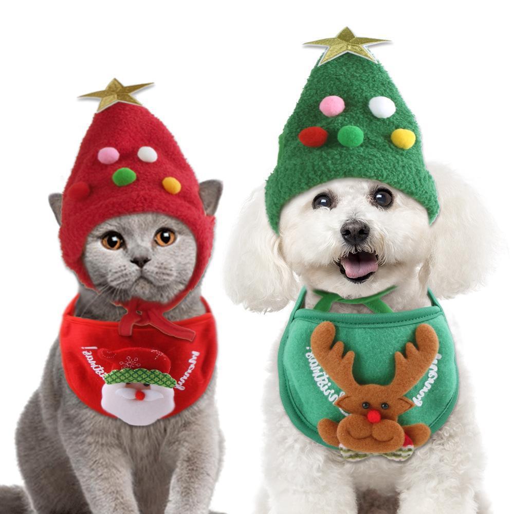 Christmas Tree Shaped Pet Hat - Festive Holiday Accessory for Cats & Dogs - ZA-ZOLA