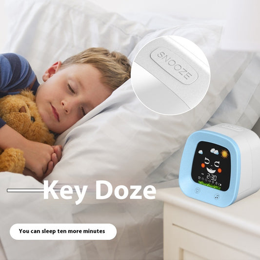 Children's Music Alarm Student Mute Snooze Alarm Bedside Luminous ClocProduct information:
 
 Color: pink, blue
 
 Thickness: 115mm
 
 Shell material: ABS
 
 Style: Cartoon
 


Packing list: 

1xClock

Product Image:clockZA-ZOLAZA-ZOLAMusic Alarm Student Mute Snooze Alarm Bedside Luminous Clock