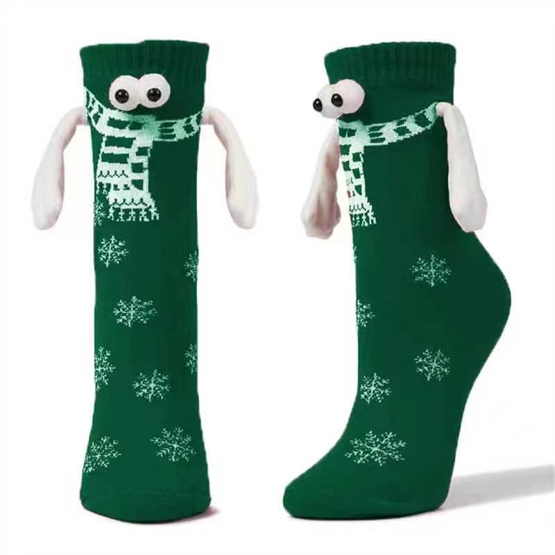 Couple Magnetic Hand Socks – Cute Christmas Gift for Him & Her – Festive Holiday Essentials - ZA-ZOLA