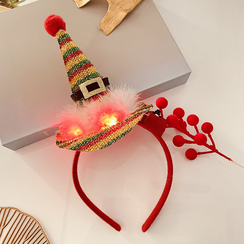 Light-Up Christmas Headband for Women - Festive Snowflake Design - ZA-ZOLA