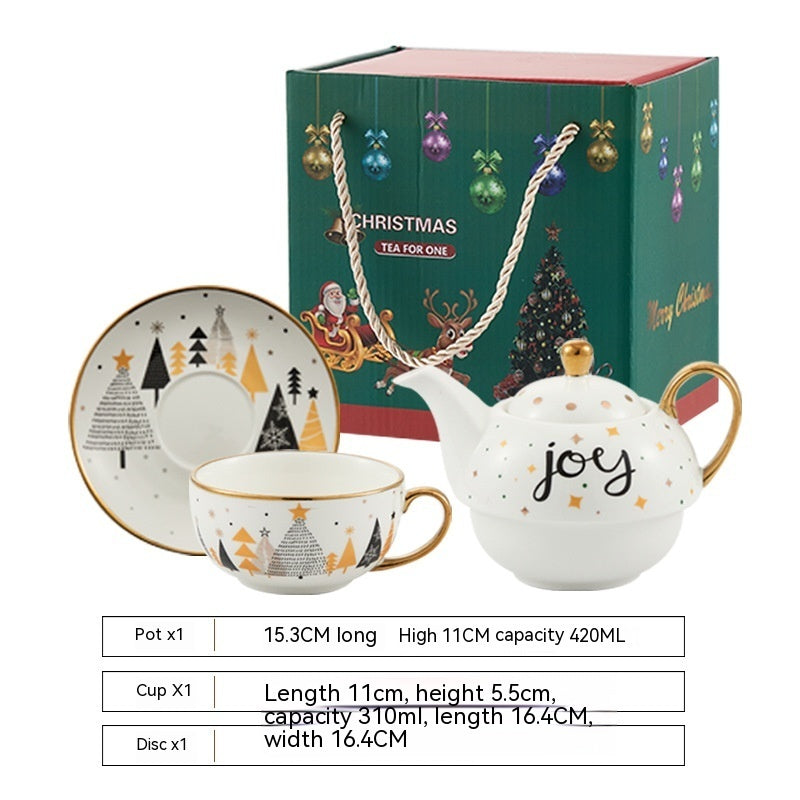 Ins Christmas Ceramic Cup & Dish – Festive Kitchen Gadgets for Holiday Dining - ZA-ZOLA