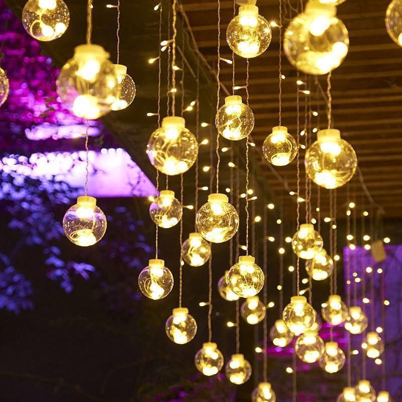 LED Wish Orb Lighting Chain – Star & Moon Curtain Lights for a Starry Sky Effect - ZA-ZOLA