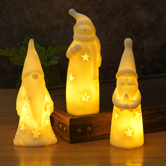 Christmas LED Night Lights – Creative Bedside Lamp & Candle Light Decor - ZA-ZOLA