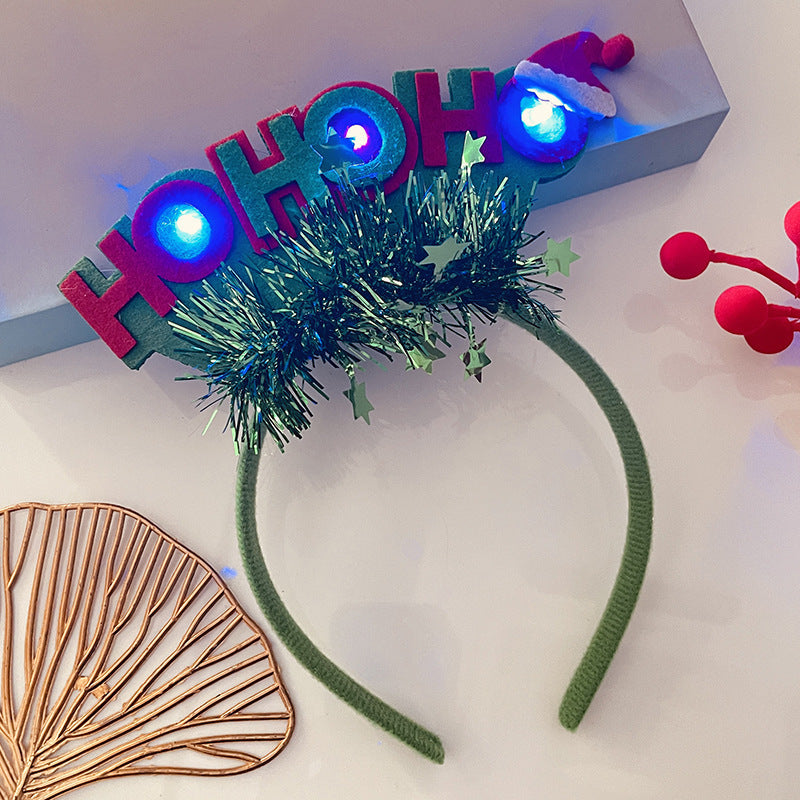 Light-Up Christmas Headband for Women - Festive Snowflake Design - ZA-ZOLA