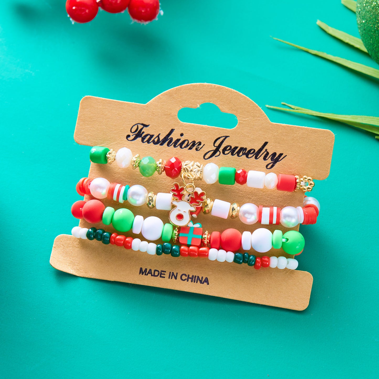 Handmade Christmas Snowman Beaded Bracelet – Festive Charm Jewelry for Holiday Cheer! - ZA-ZOLA