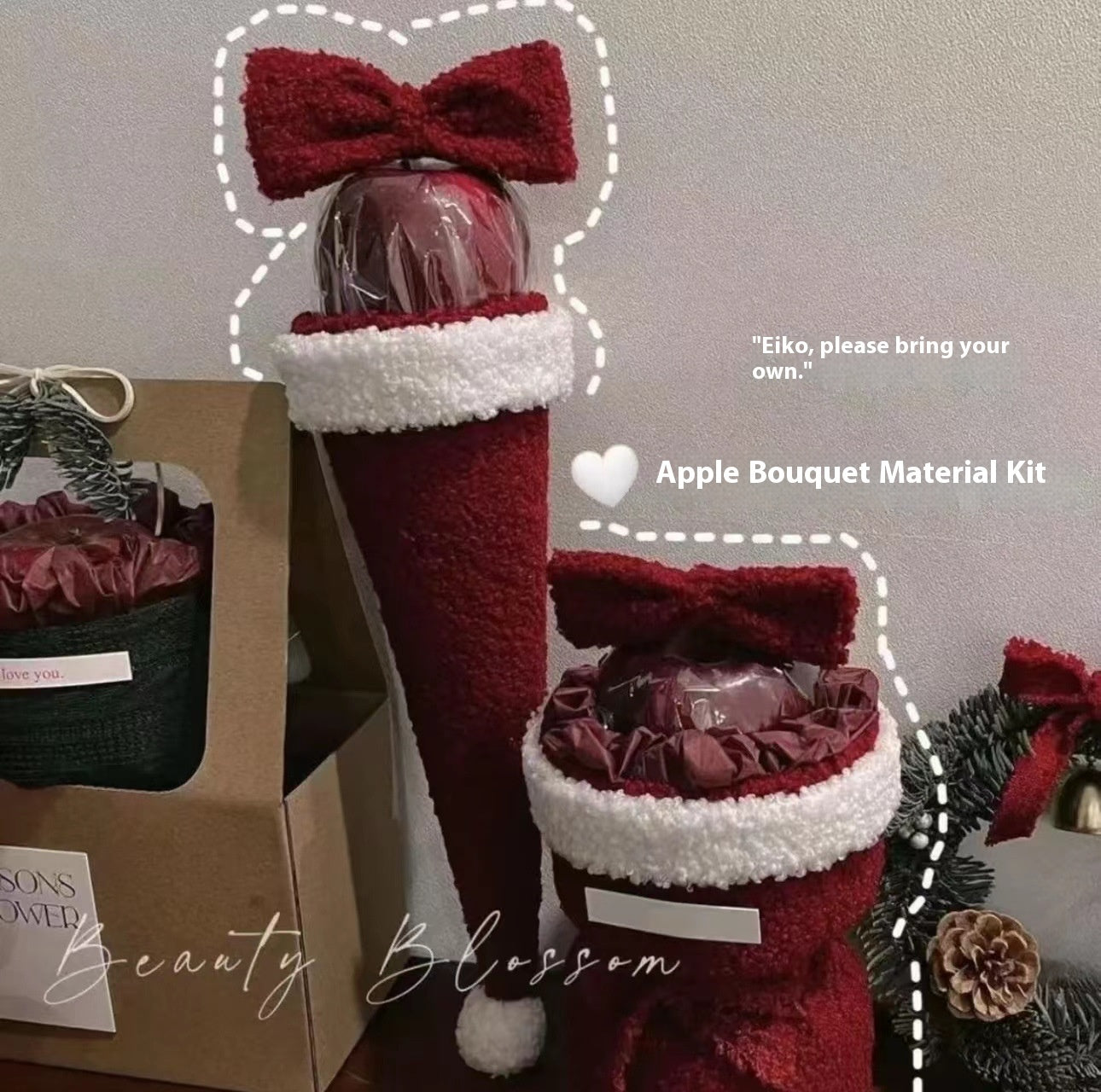 Christmas Eve Gift Bow & Fruit Bouquet – Festive Holiday Gifts for Loved Ones - ZA-ZOLA