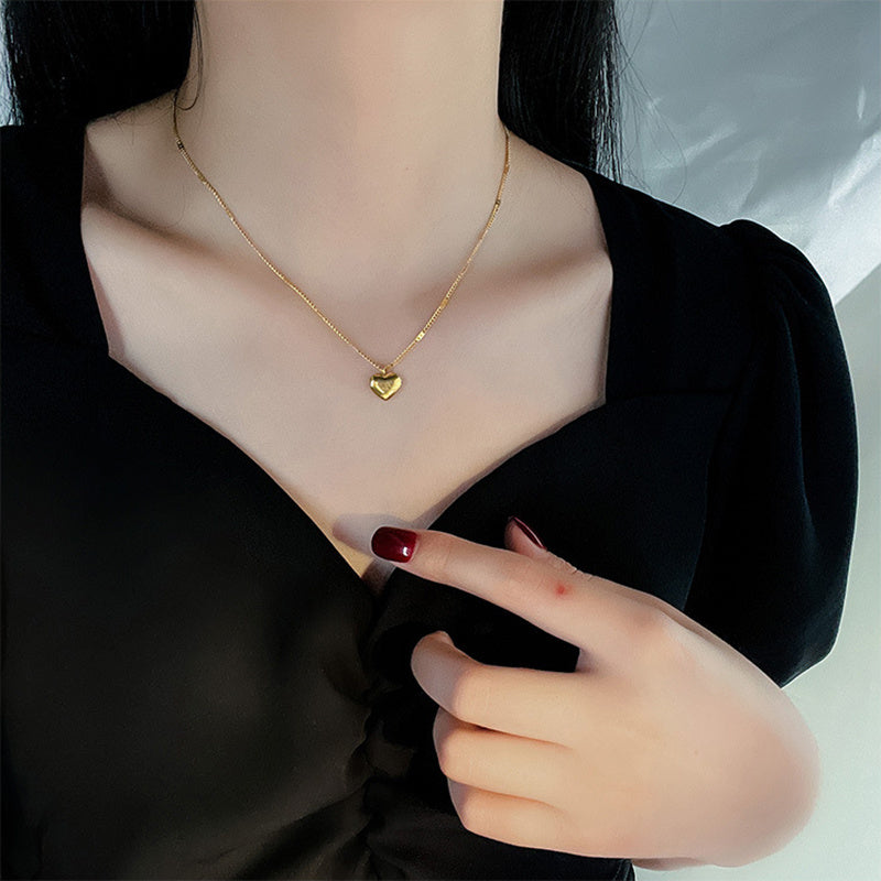 Fashion Jewelry Necklace For Women New Trend Vintage Simple Love Heart Pendant Elegant Party Jewelry Birthday Gifts - ZA-ZOLA