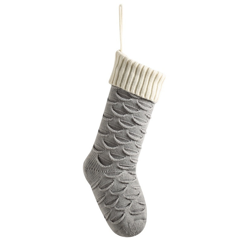 Christmas Gift Bag Decorative Socks – Knitted Hanging Stocking Decorations for Holiday Cheer - ZA-ZOLA