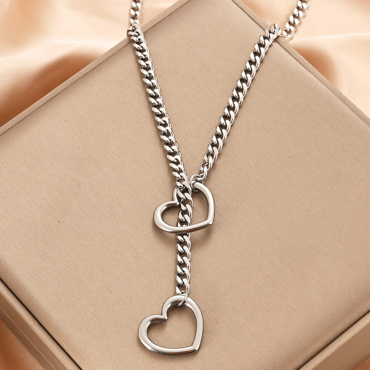 Cuban Adjustable Heart Shaped Necklace - ZA-ZOLA