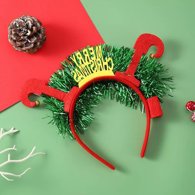 Glowing Christmas Hair Band – Light-Up Xmas Tree, Snowflake, Deer Horn Headband for Festive Fun - ZA-ZOLA