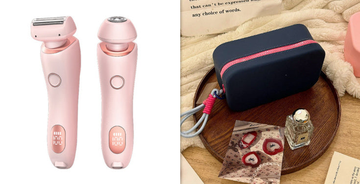 2 In 1 Hair Removal Epilator USB Rechargeable Trimmer Women Body Razor Face Leg Armpit Bikini Hand Pubic Shaver Hair Remover - ZA-ZOLA