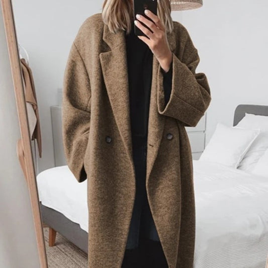 Women’s Multi-Color Woolen Trench Coat – Stylish Winter Outerwear in All Sizes