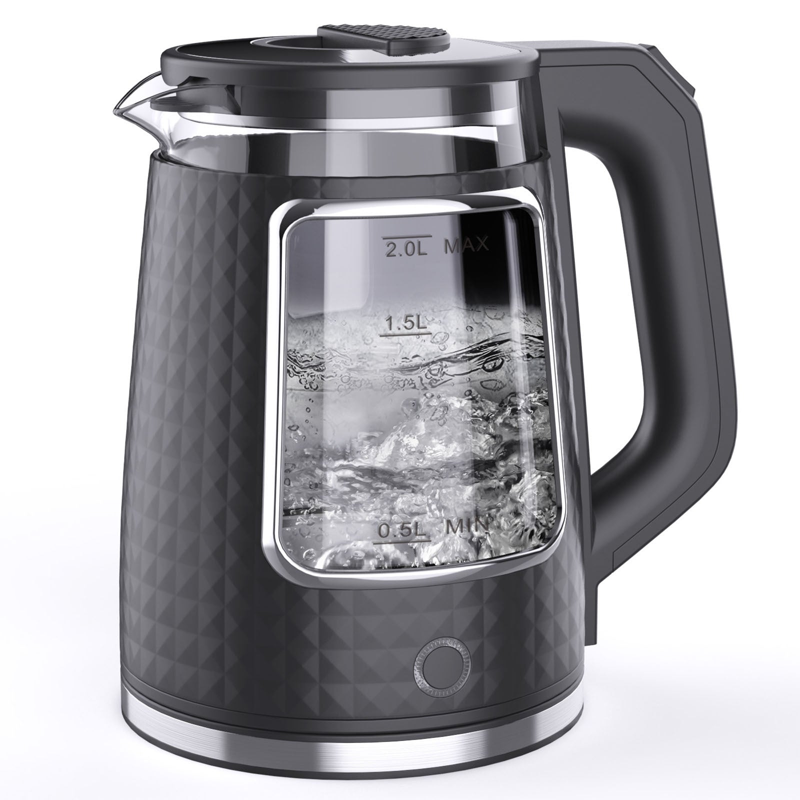 Electric Tea Kettle For Boiling Water, Food Grade Stainless Steel BaseTHE PUREST WATER FOR YOU: Your kettle is made from the highest quality 304 stainless steel and borosilicate glass to ensure your water is safe and tastes pure for yeElectric KettleZA-ZOLAZA-ZOLABoiling Water, Food Grade Stainless Steel Base, 2