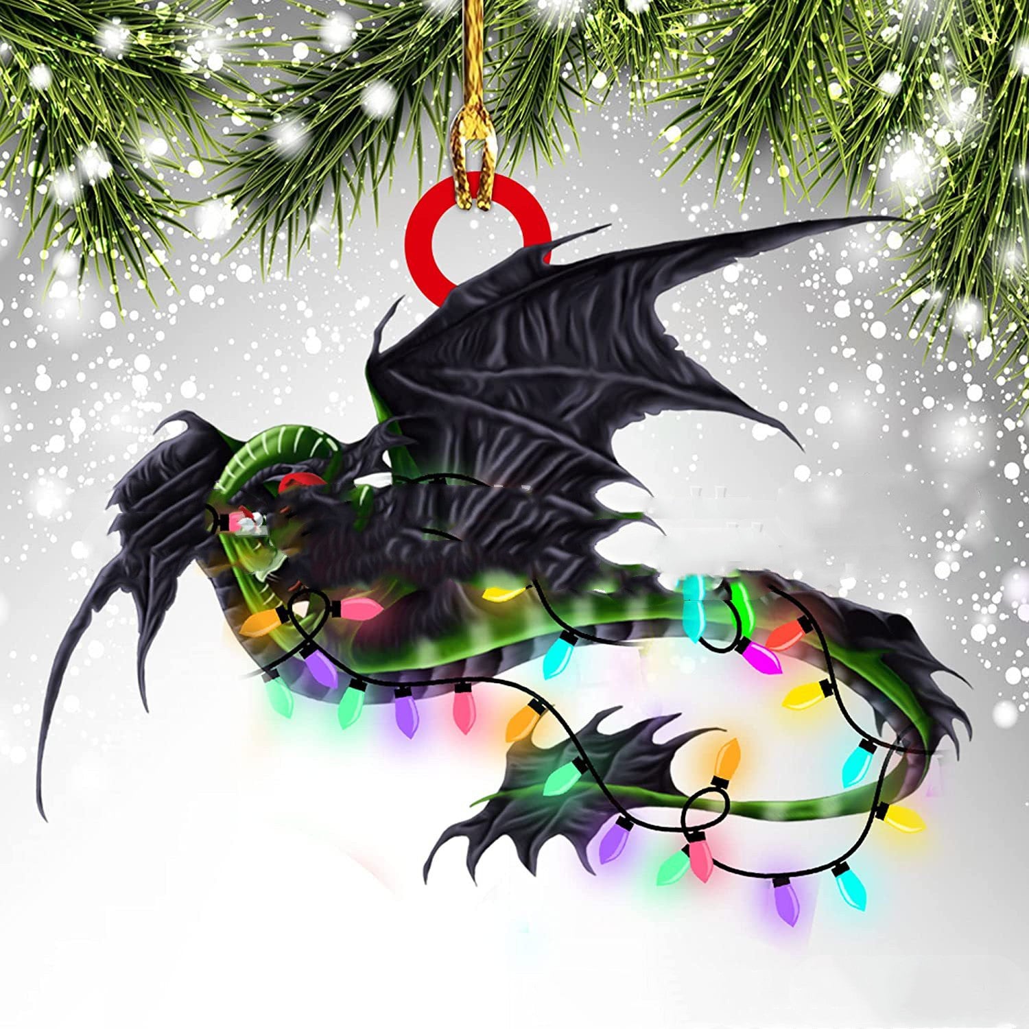 Acrylic Dinosaur Dragon Egg Ornaments – Unique Christmas Tree Pendant Decor - ZA-ZOLA