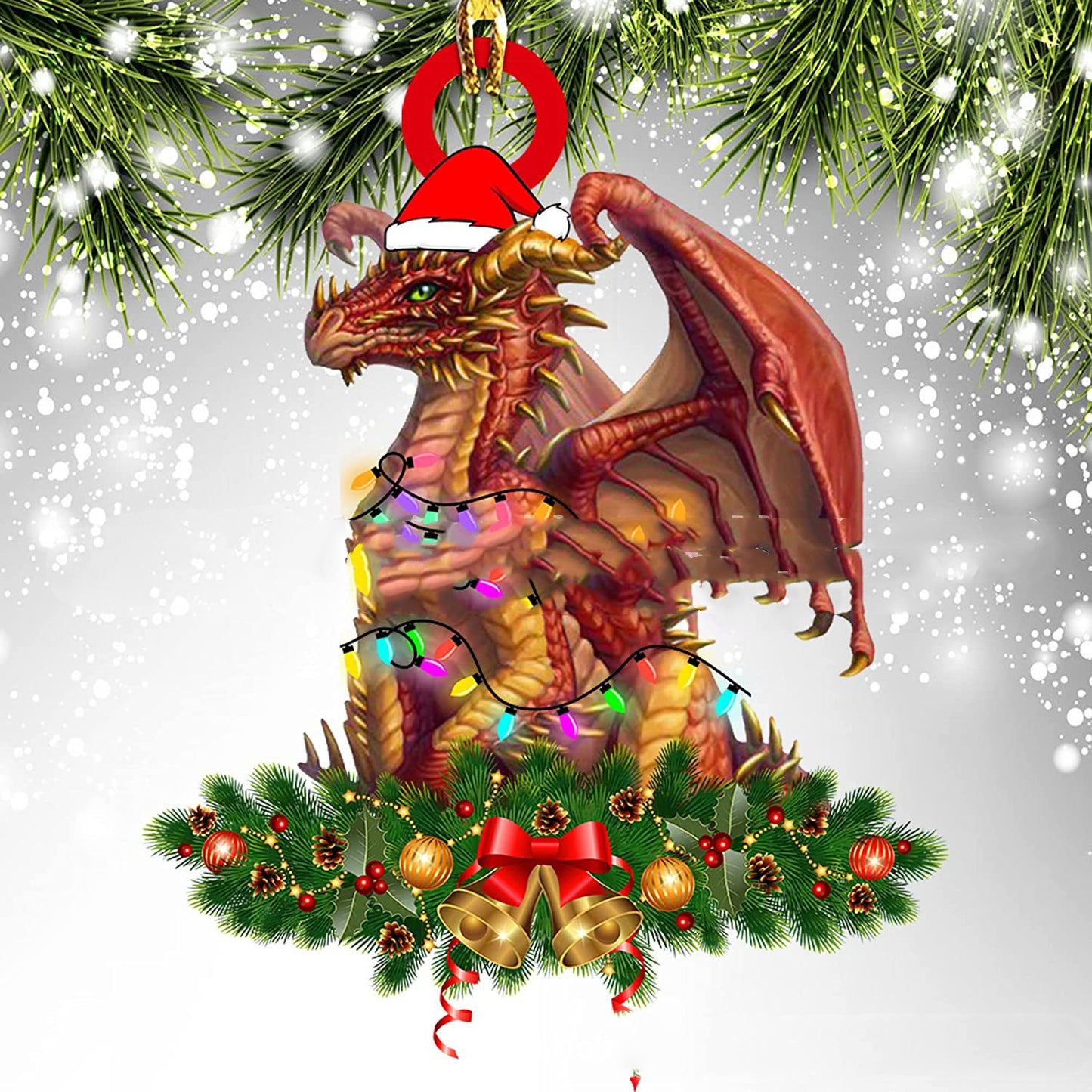 Acrylic Dinosaur Dragon Egg Ornaments – Unique Christmas Tree Pendant Decor - ZA-ZOLA