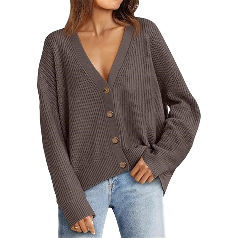 Women's Sweater Lightweight Button Cardigan No Pilling No Fading - ZA-ZOLA