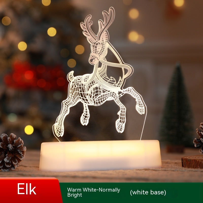 3D Acrylic LED Night Lamp – Christmas Decoration & Kids Gift for New Year & Valentines - ZA-ZOLA