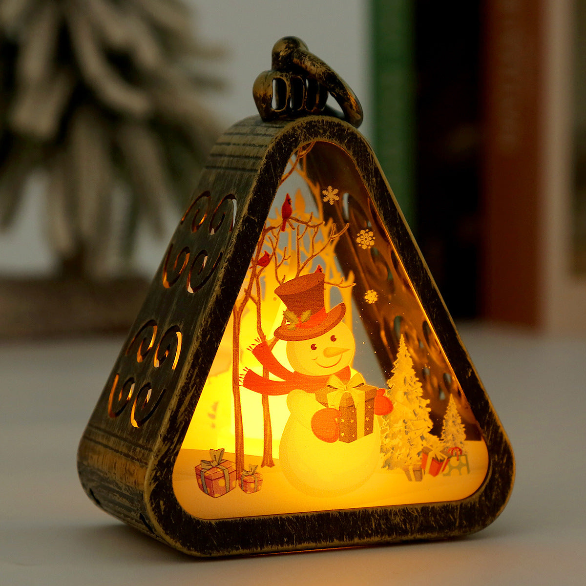 Retro Electric Candle Lamp – Luminous Christmas Ornaments for Festive Decorations - ZA-ZOLA