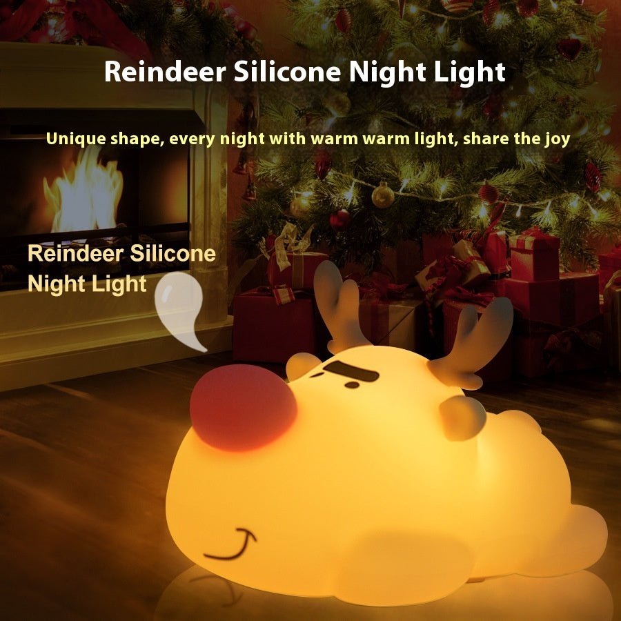 Reindeer Silicone Night Lamp – Rechargeable Small Light for Cozy Christmas Ambience - ZA-ZOLA