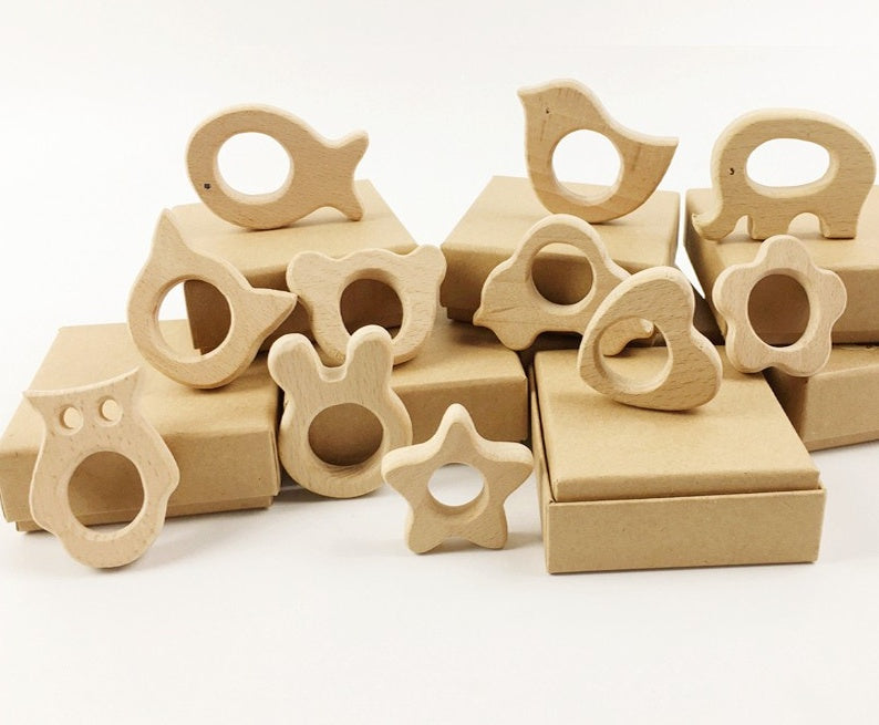 Beech Wood Baby Teethers - ZA-ZOLA