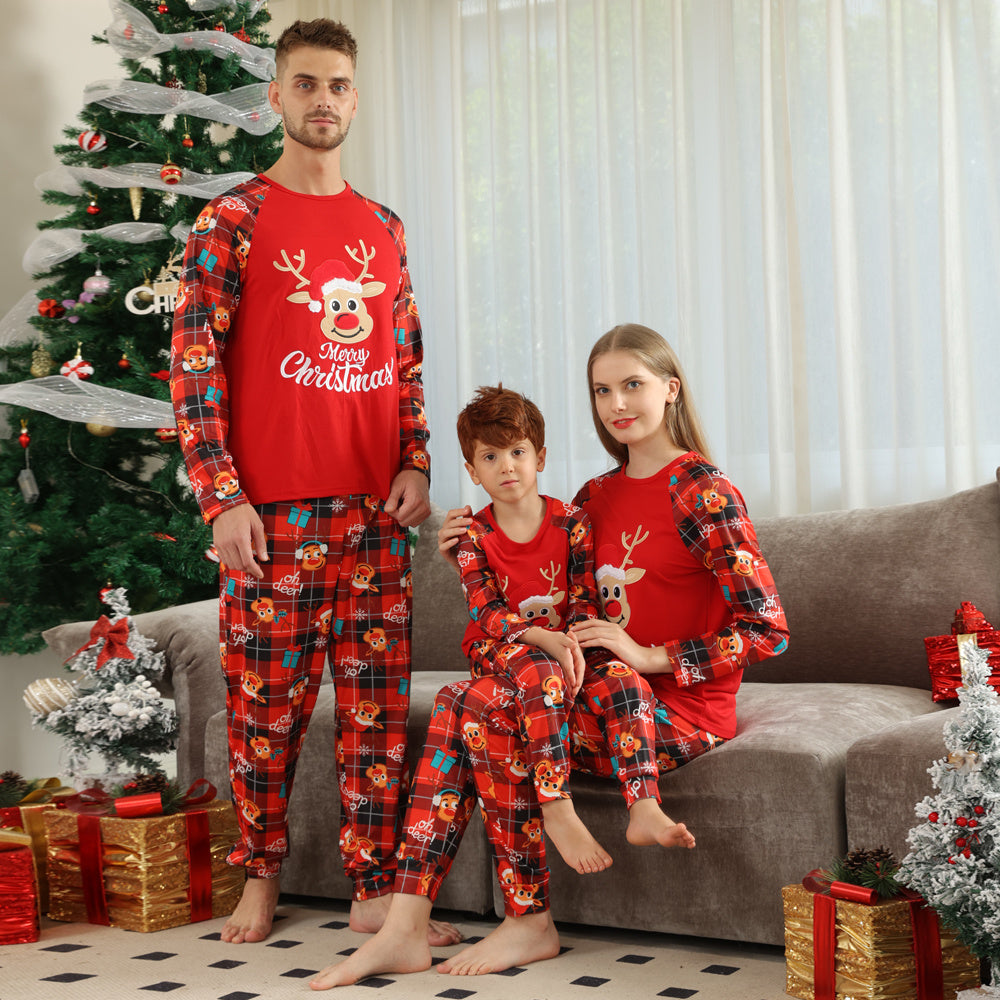 European & American Long Sleeve Christmas Suit – Printed Plaid Homewear Set - ZA-ZOLA