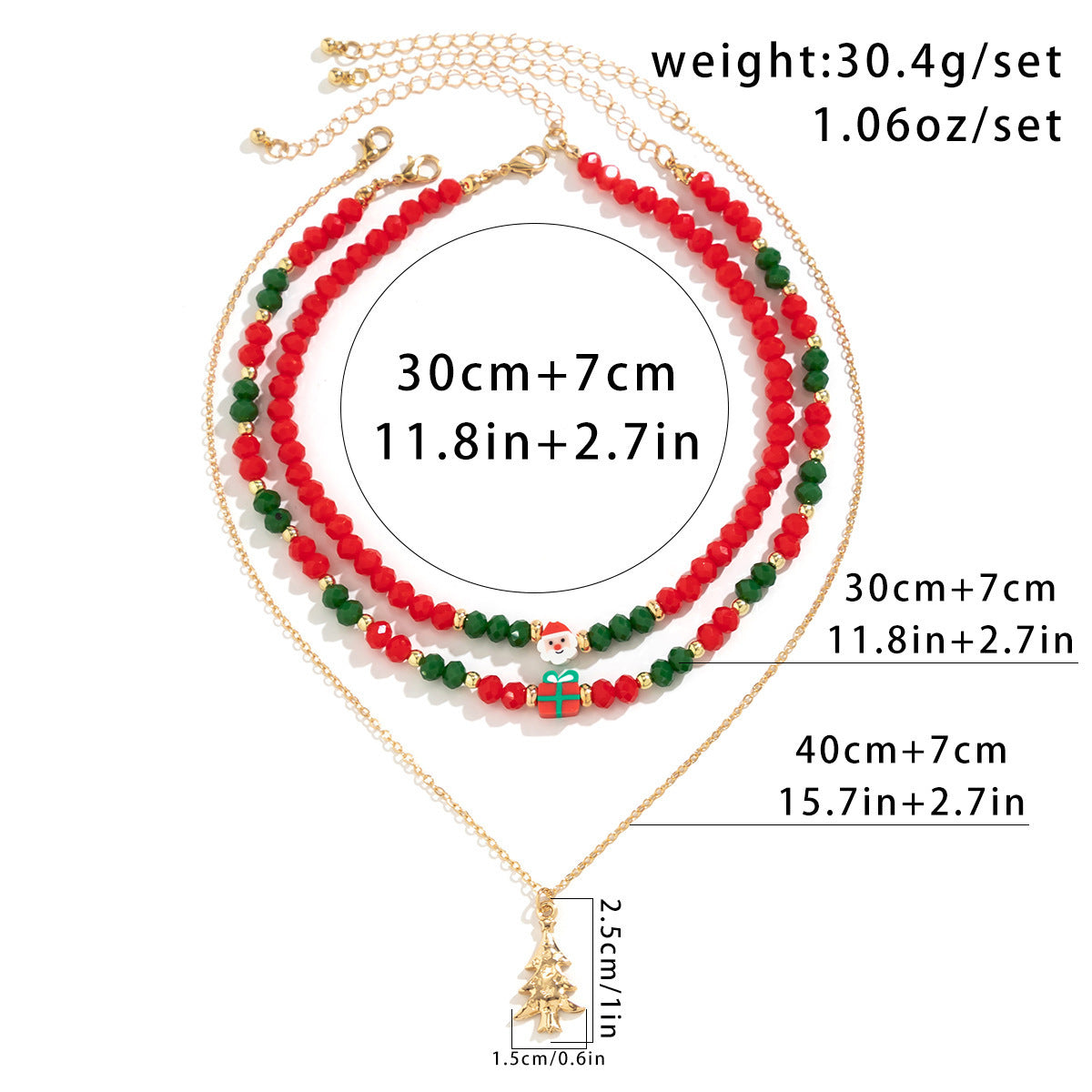 Charming Beaded Women's Necklace - Christmas Snowman Gift with Imitation Crystal Ornament - ZA-ZOLA