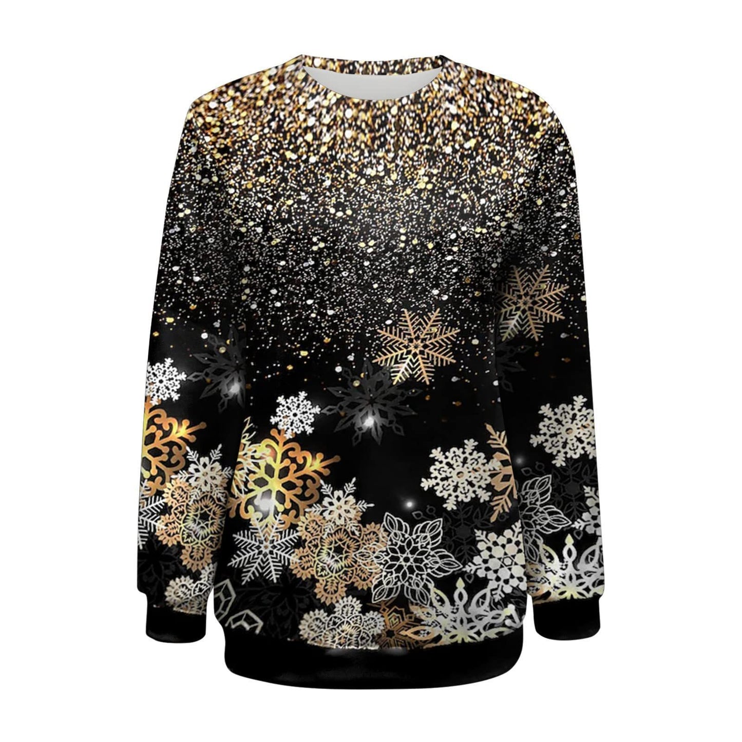 Snowflake Christmas 3D Digital Printing Sweater – Festive Holiday Knitwear - ZA-ZOLA