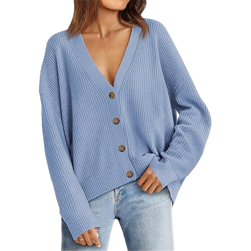 Women's Sweater Lightweight Button Cardigan No Pilling No Fading - ZA-ZOLA