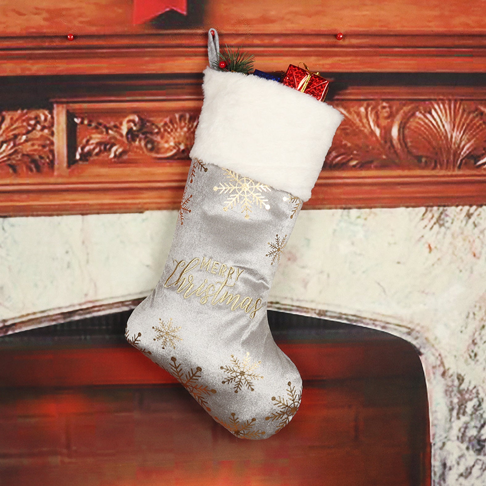 Christmas Decorative Embroidered Stockings – Perfect for Candy & Gift Holders - ZA-ZOLA