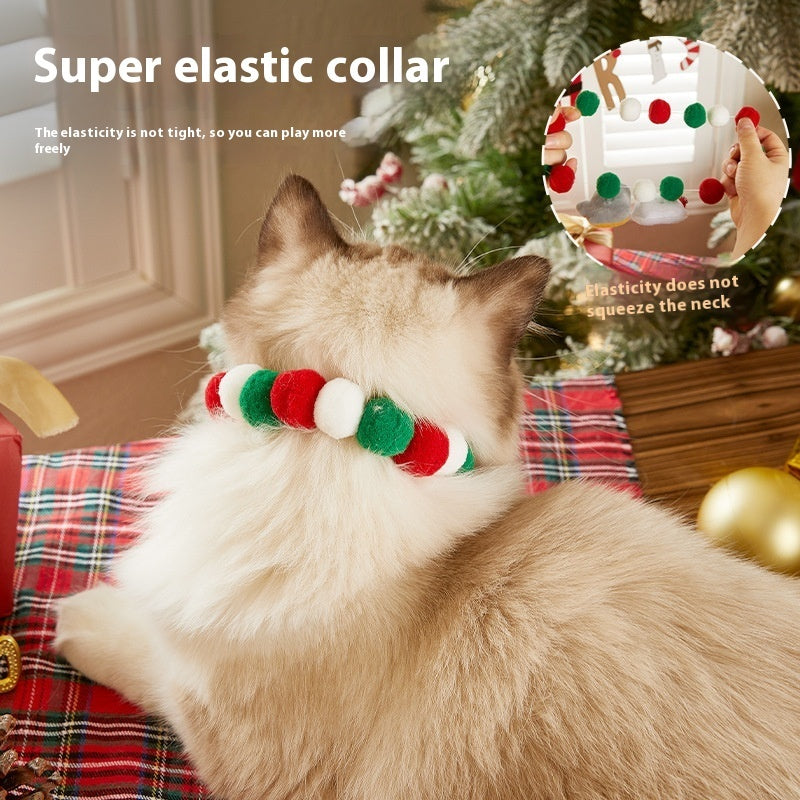 Christmas Pet Collar Decoration – Stretch Ornament for Dogs & Cats Holiday Accessories - ZA-ZOLA