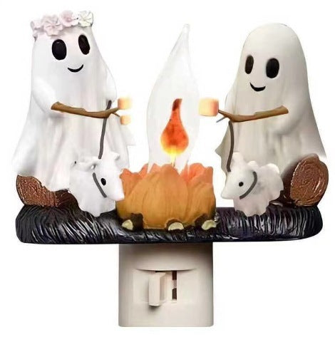 Creative Resin Ghost Bonfire Night Lamp – Flashing Small Light for Unique Decor - ZA-ZOLA