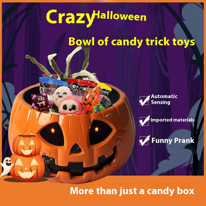 Children's Creative Electric Halloween Pumpkin Lamp Candy Bowl - ZA-ZOLA