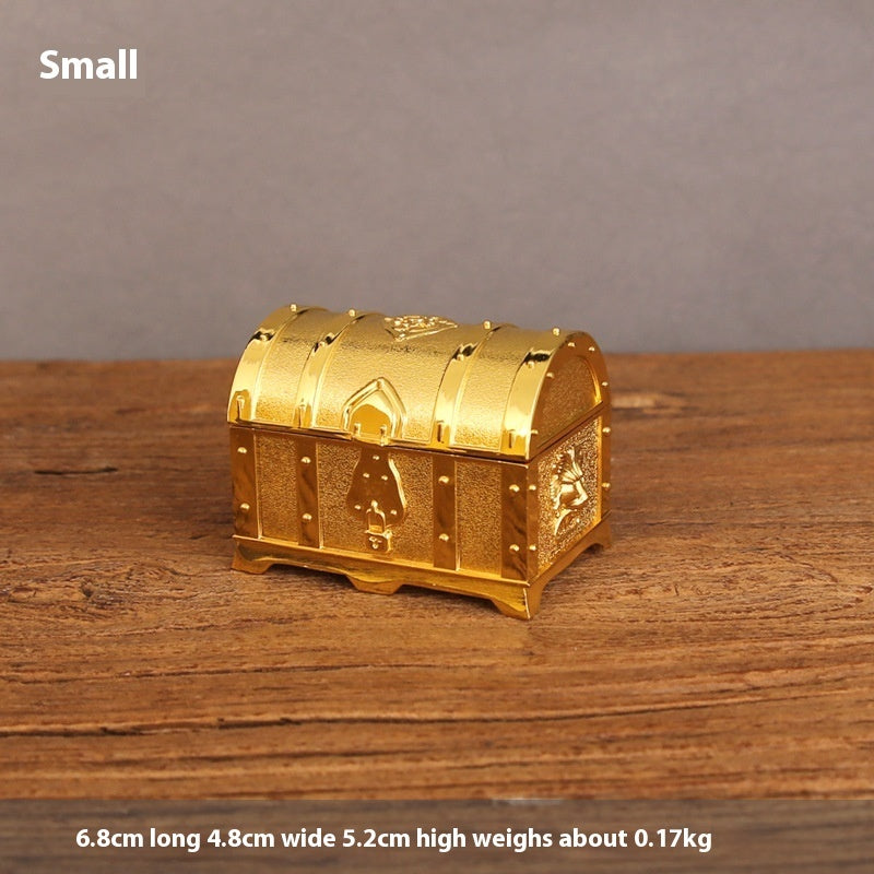 Retro Chinese Style Wedding Jewelry Box Alloy Hand Jewelry Storage Box With Lock - ZA-ZOLA