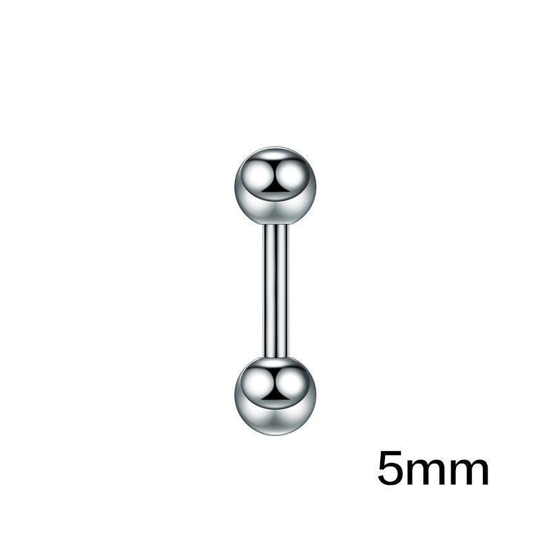 Titanium Steel Double-sided Ball Ear Bone Stud Dumbbell Earrings - ZA-ZOLA